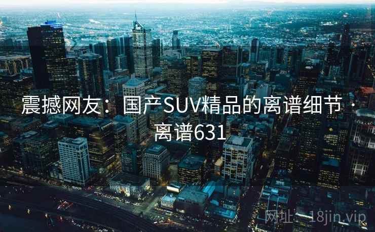 震撼网友:国产SUV精品的离谱细节 · 离谱631