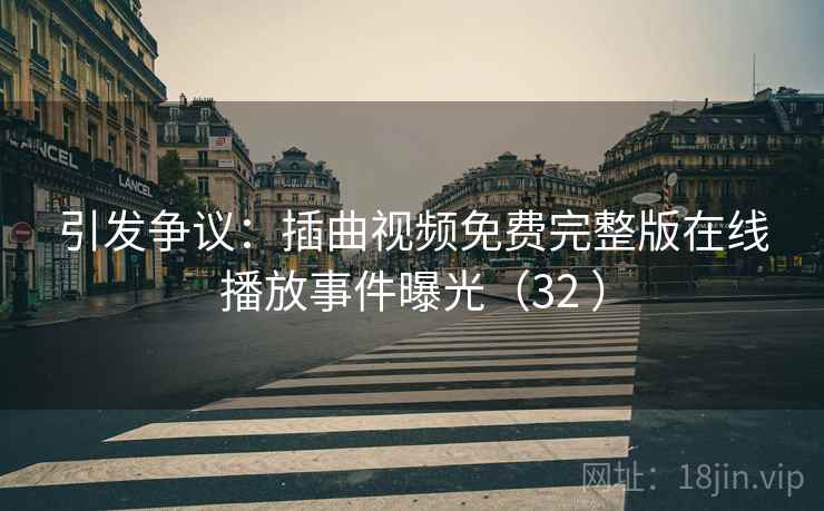 引发争议:插曲视频免费完整版在线播放事件曝光(32 )